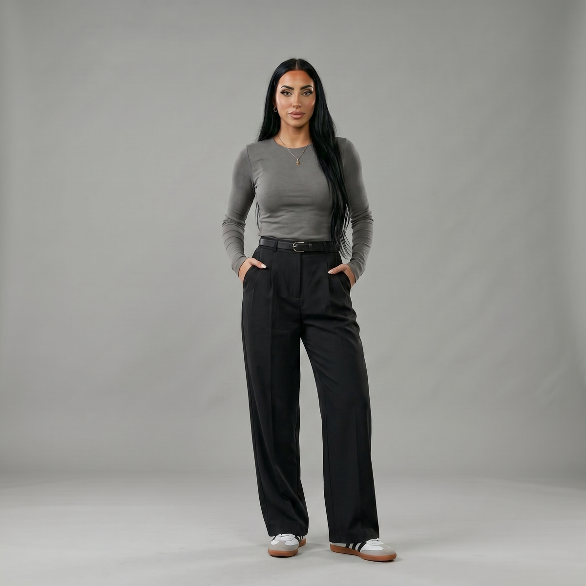 Long Sleeve Round Neck Basic Top