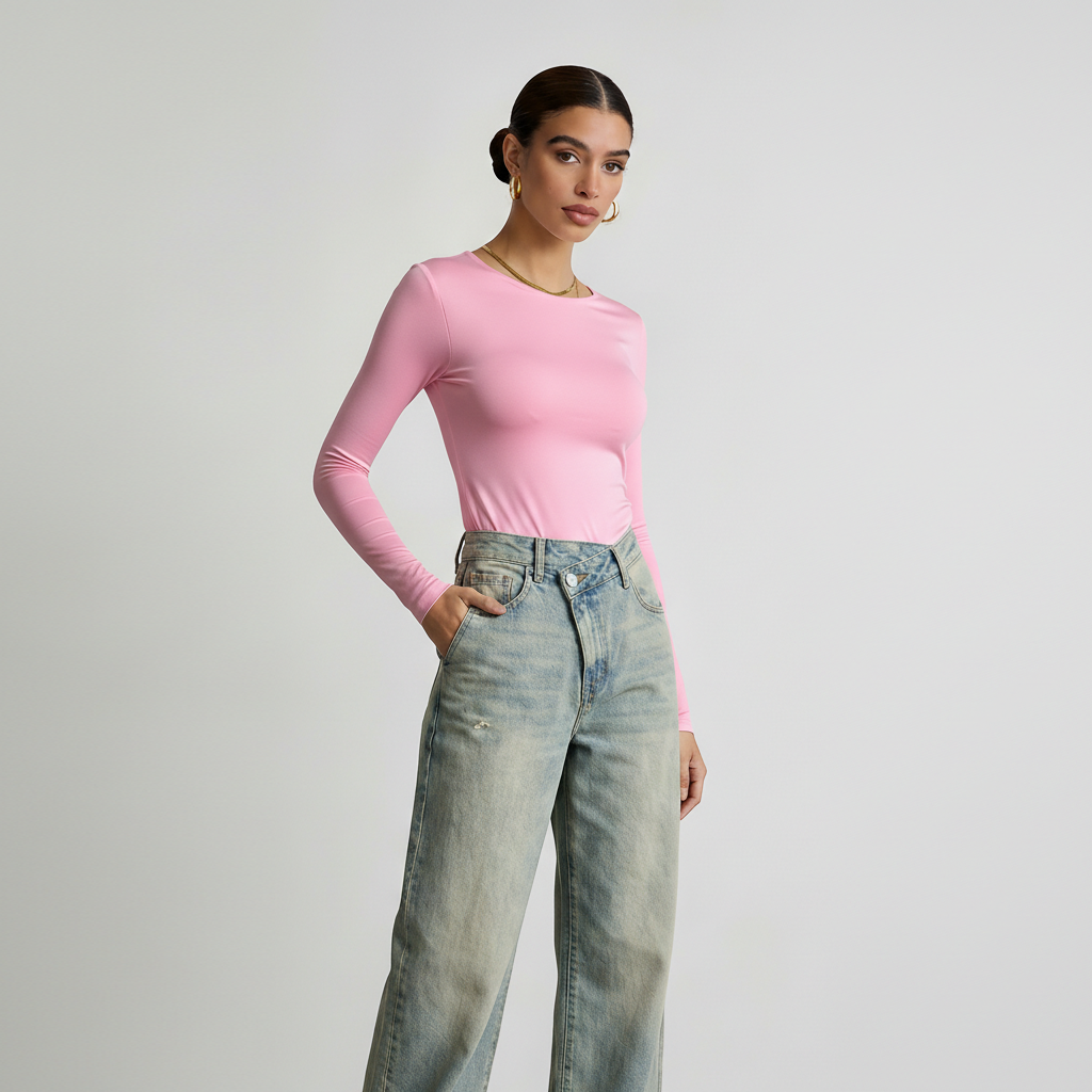 Long Sleeve Round Neck Top