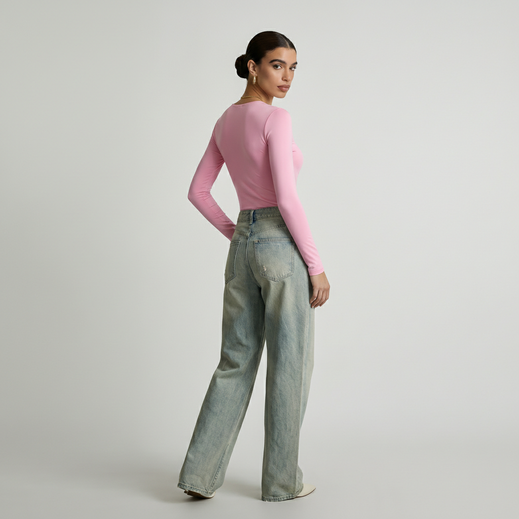 Long Sleeve Round Neck Top