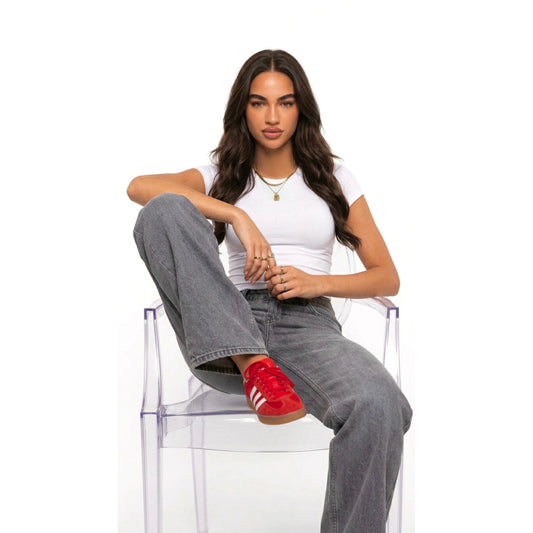 Short Sleeve Round Neck Seamless Sculpt Top