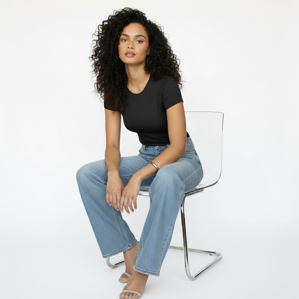Short Sleeve Round Neck Top