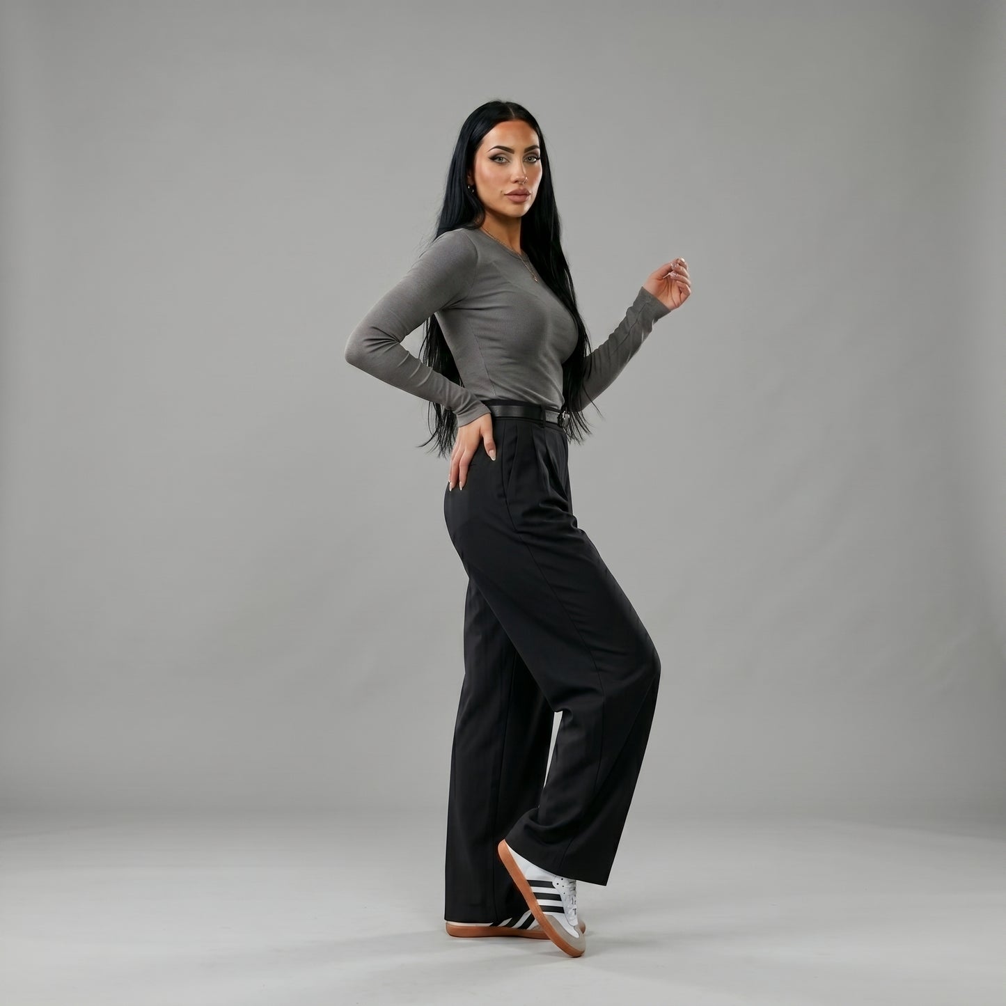 Long Sleeve Round Neck Top